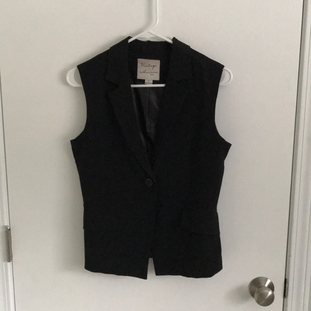 Vintage Havana Black Dressy Vest